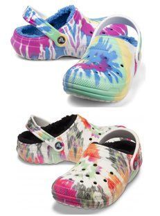 Дитячі утеплені сабо Classic Lined Tie Dye Clogs, 10 пар CROCS 1224-064070 1224-064070 фото