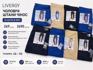 Чоловічі штани чінос Livergy 726-071040 726-071040 фото